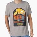 Aarhus Vintage Travel Illustration by HomeLivingCo Unisex , , , Long Sleeve Tee