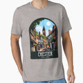 Chester Vintage Travel Illustration by HomeLivingCo Unisex , , , Long Sleeve Tee