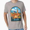Bologna Vintage Travel Illustration by HomeLivingCo Unisex , , , Long Sleeve Tee