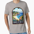 Carmel-by-the-Sea Vintage Travel Illustration by HomeLivingCo Unisex , , , Long Sleeve Tee