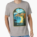 Alicante Vintage Travel Illustration by HomeLivingCo Unisex , , , Long Sleeve Tee