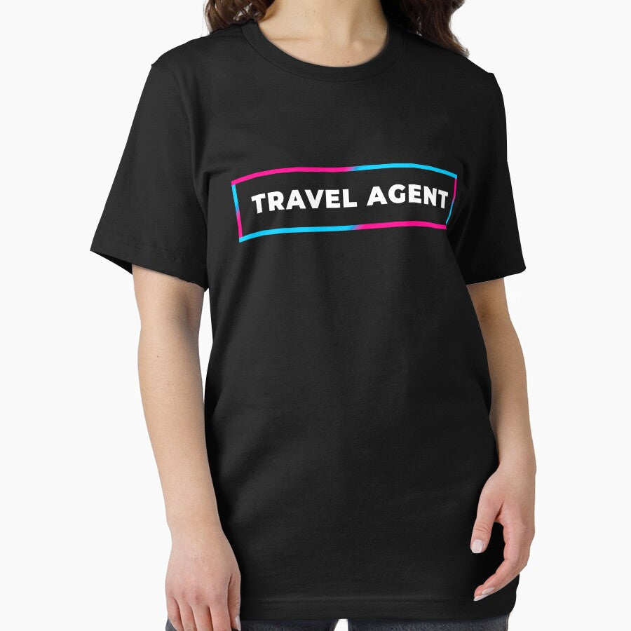 Travel agent retro gradient frame by SVPOD Unisex , , , Long Sleeve Tee