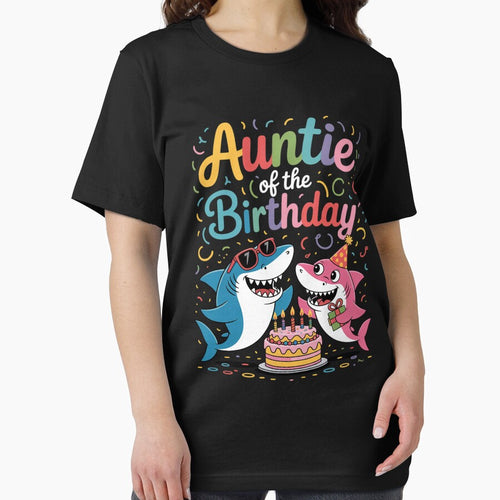 Auntie Of The Shark Birthday Family Matching Birthday Nephew by MuteElevent