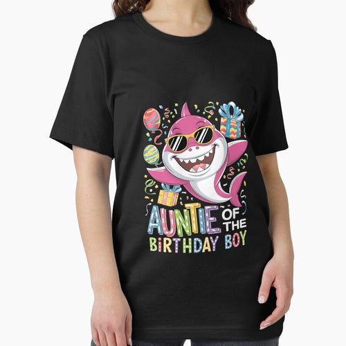 Auntie of the Birthday Boy Family Matching Party Shark by MythWoot