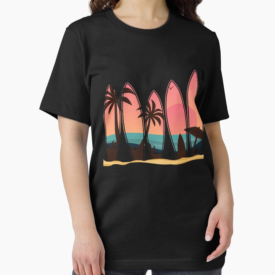 Surf Boards Beach Vacation Surfing Lover Surfer Surfboard Gear by DynamicDesign Unisex , , , Long Sleeve Tee