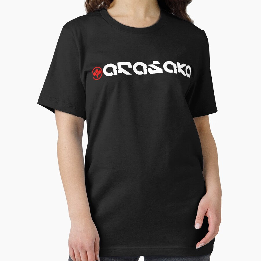 Arasaka Logo With Text, Arasaka Corporation Logo, Cyberpunk by Laverneulau Unisex , , , Long Sleeve Tee