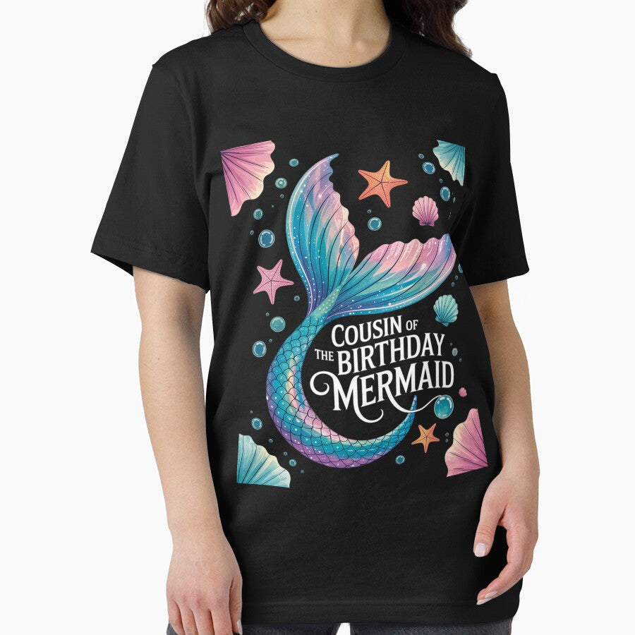 Cousin Of The Birthday Mermaid Family Matching Party Squad by itsnothatweird