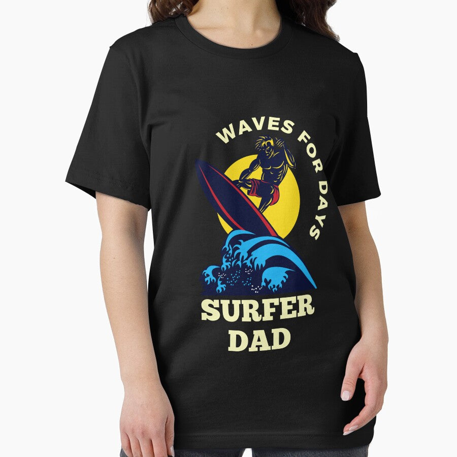 Surfer Dad Waves For Days by FrescoNat Unisex , , , Long Sleeve Tee
