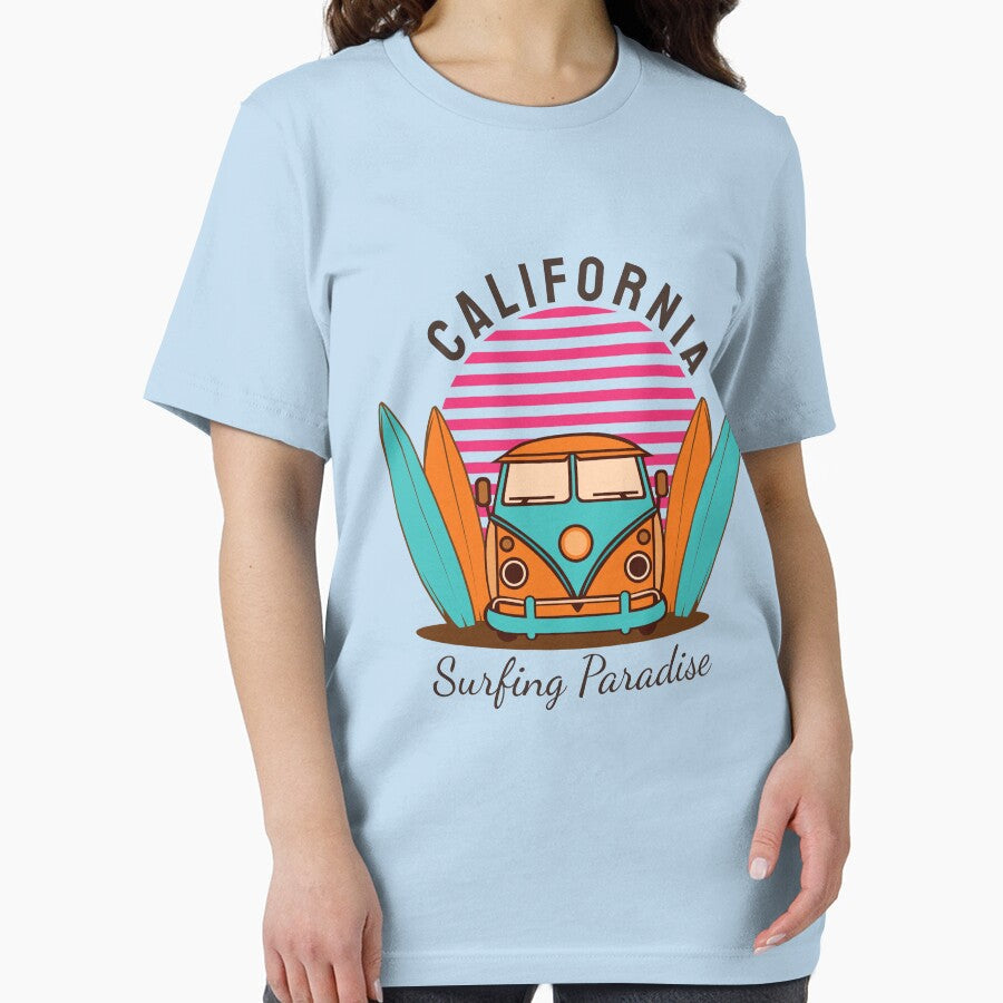 CALIFORNIA Surfing Paradise Desing by LUXE SHIRT Unisex , , , Long Sleeve Tee