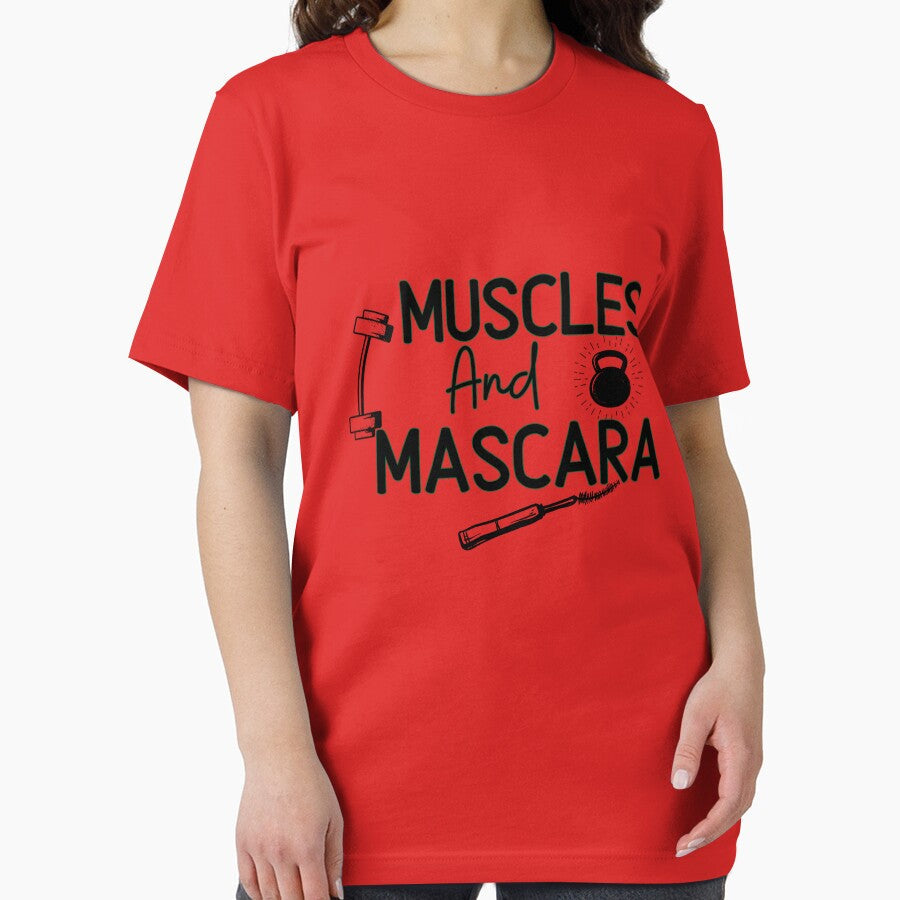 Muscles and Mascara - Funny Gym Quote by unique things Unisex , , , Long Sleeve Tee