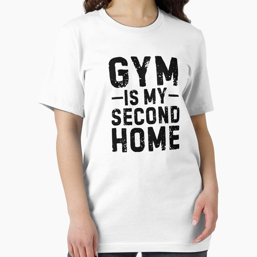 Gym is my second home - Motivational gear for Gym lovers by GraphicDream Unisex , , , Long Sleeve Tee