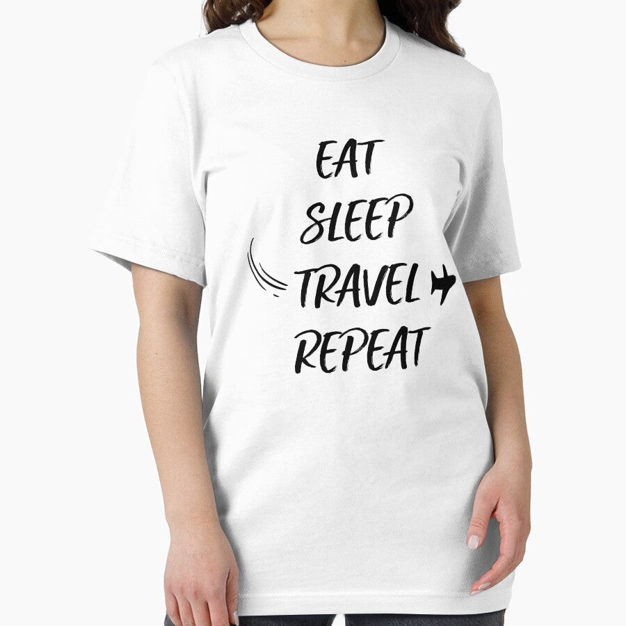 Copy of Eat Sleep Travel Repeat by AstroShop1 Unisex , , , Long Sleeve Tee