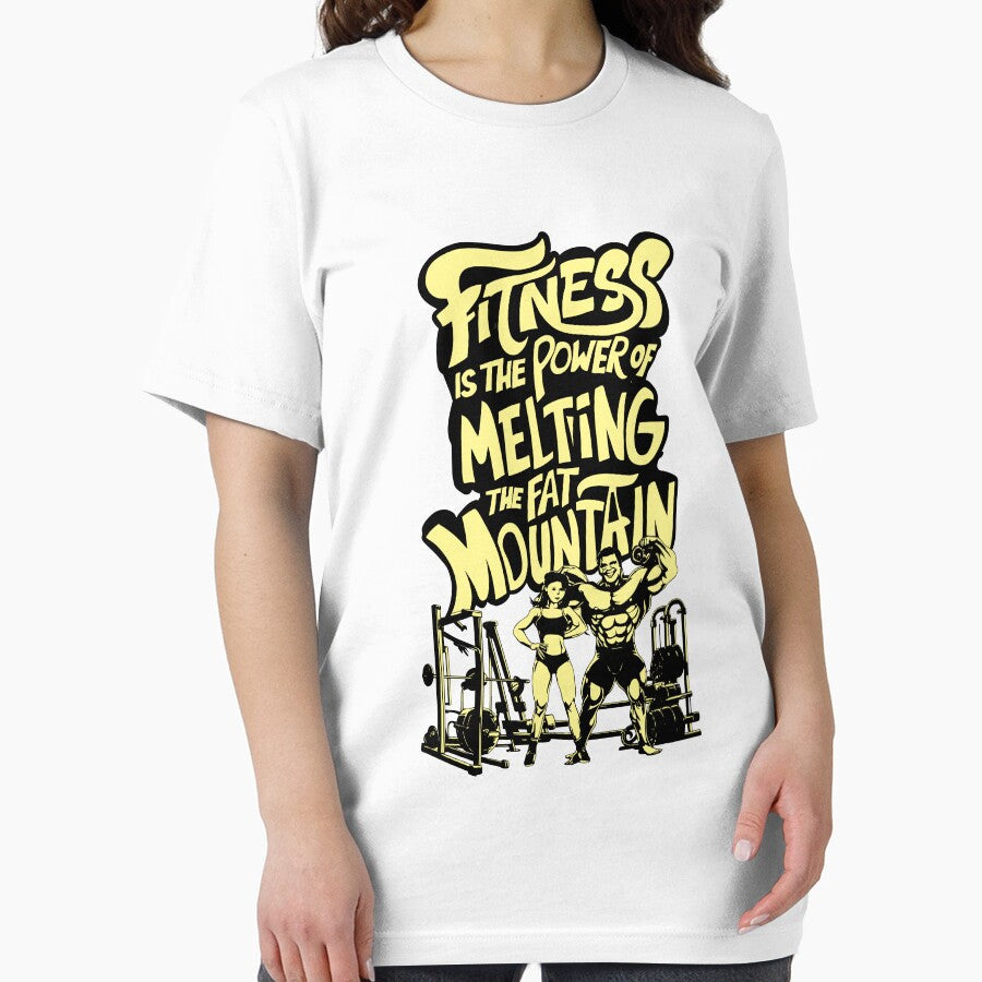 Fitness is the Power of Melting the Fat Mountain V2 by BDLuck2021 Unisex , , , Long Sleeve Tee