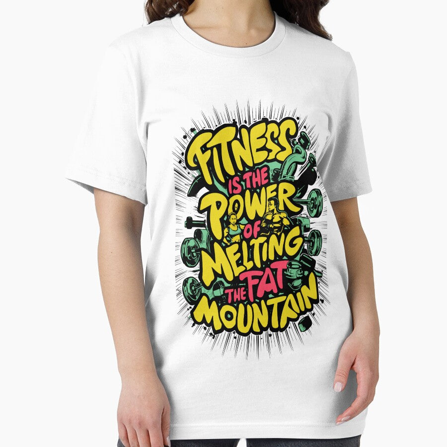 Fitness is the Power of Melting the Fat Mountain by BDLuck2021 Unisex , , , Long Sleeve Tee