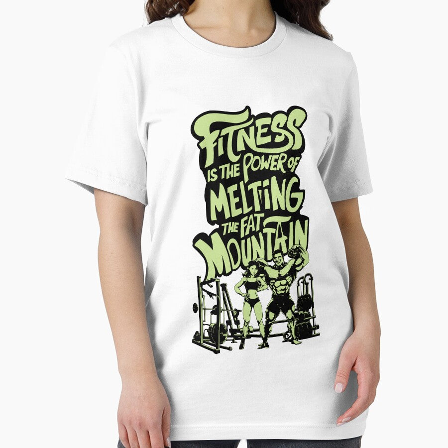 Fitness is the Power of Melting the Fat Mountain V9 by BDLuck2021 Unisex , , , Long Sleeve Tee