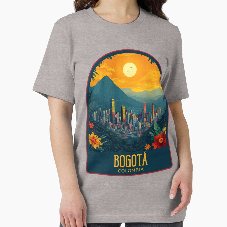 Bogotá Vintage Travel Illustration by HomeLivingCo Unisex , , , Long Sleeve Tee