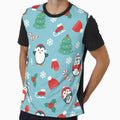 Cute Christmas Seamless Pattern - Festive Penguins & Holiday Elements by rdxart