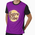 Retro Vibe – Bold Purple Retro Typography Design by Panoramax Unisex , , , Long Sleeve Tee