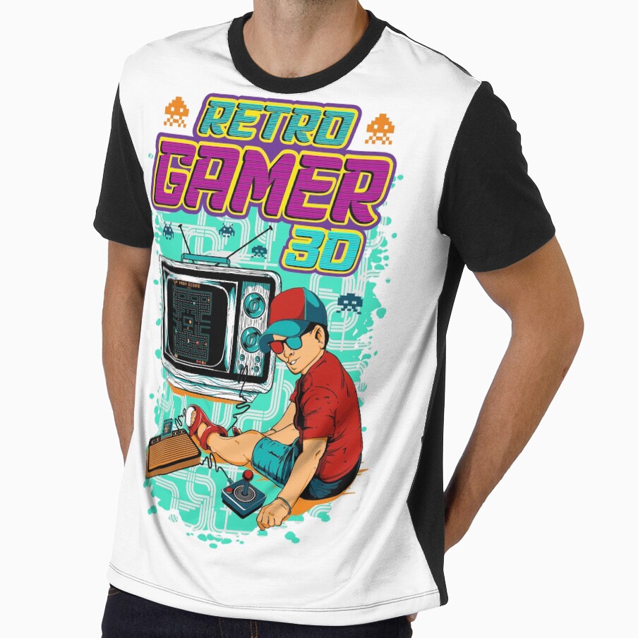 Retro Gamer by Taz-Clothing Unisex , , , Long Sleeve Tee