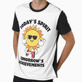 Today's spirit tomorrow's achievement retro vibe motivation by CyberArtistOne Unisex , , , Long Sleeve Tee