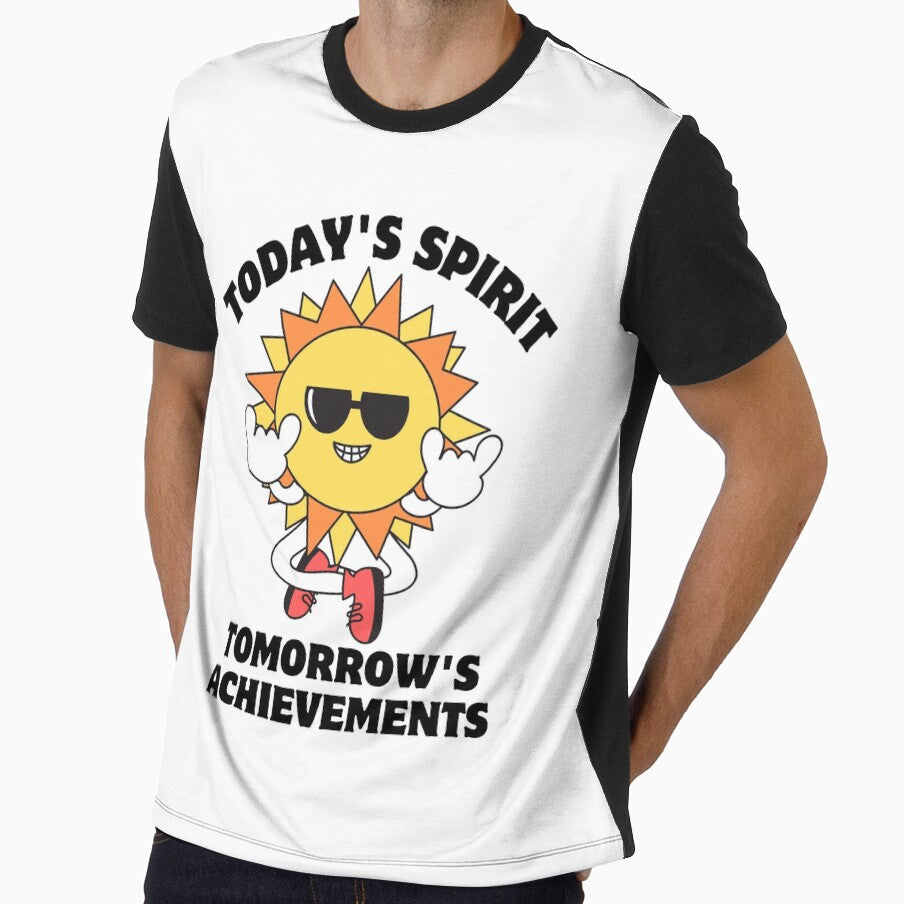 Today's spirit tomorrow's achievement retro vibe motivation by CyberArtistOne Unisex , , , Long Sleeve Tee