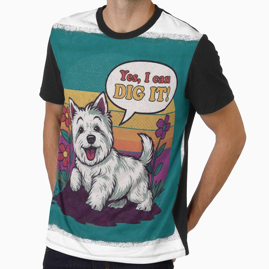 Yes, I Can Dig It, Westie Dog by crittersitter Unisex , , , Long Sleeve Tee