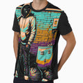 Neon Street Vigilante – Retro Urban Arcade Style Design by onlin3boutiqu3 Unisex , , , Long Sleeve Tee