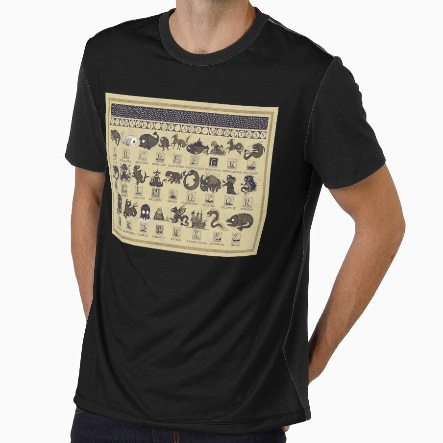 Alphabet of Sea Monsters Poster by tinerziseiderk Unisex , , , Long Sleeve Tee
