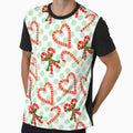 Cute Candy Cane Heart Christmas Pattern by HopeAndHustle