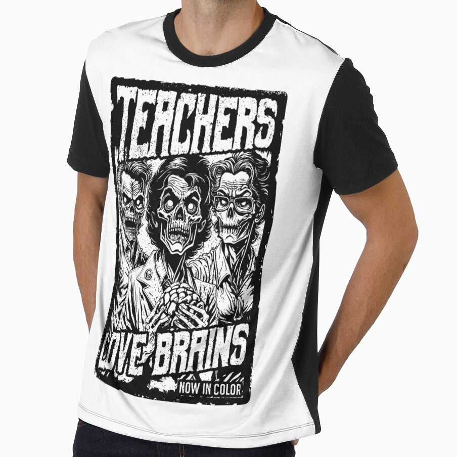 Teachers Love Brains Halloween Zombie Horror Movie Teacher by GrandeDuc
