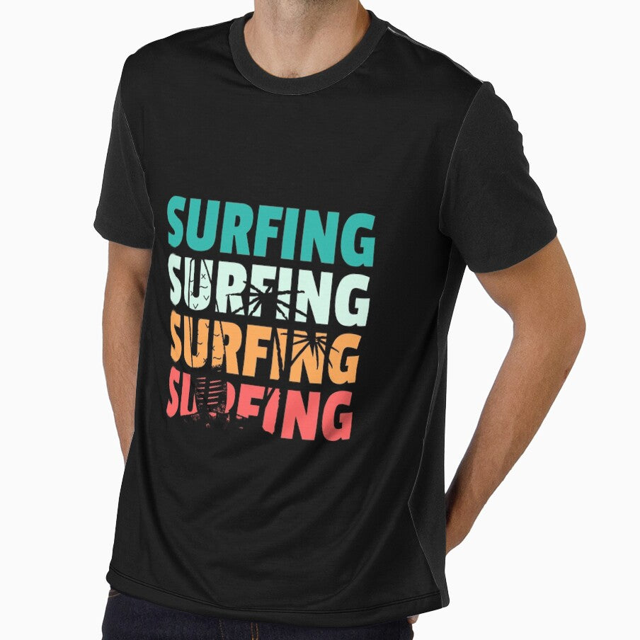 Surfing Tropical Retro by joabaj Unisex , , , Long Sleeve Tee