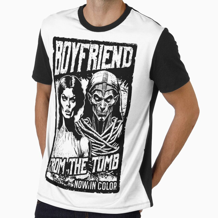 Retro Horror Movie Poster Funny Mummy Boyfriend Halloween by GrandeDuc