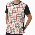 Christmas teddy bear vector seamless plaid tartan repeat pattern for blankets by Retro Street Studios