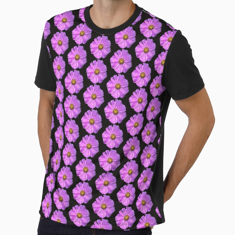 Bright Pink Purple Cosmos by Rammkah Unisex , , , Long Sleeve Tee