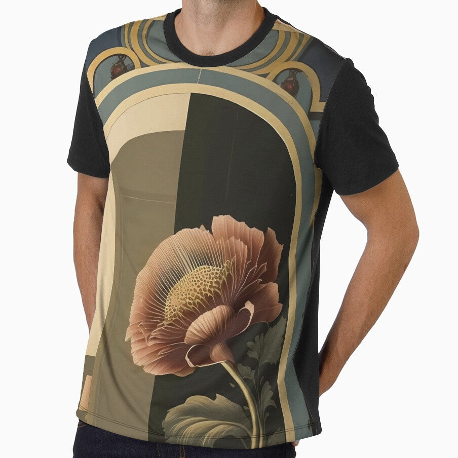 Retro flower print by UrbanHedgehog Unisex , , , Long Sleeve Tee