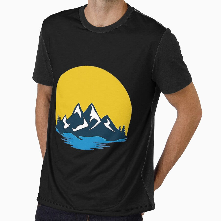 Vintage Retro Mountains by TomahawkV10 Unisex , , , Long Sleeve Tee