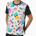 Funky 80s eighties Memphis Pattern Design by SoNifty Unisex , , , Long Sleeve Tee