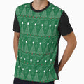 Christmas tree pattern, green background by bemenmaher