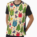 Cute Bold Christmas Pattern – Hand-Drawn Trees, Presents, Mittens & Stars by skysshobu