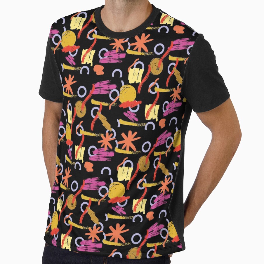 Retro 80s pattern by fra02 Unisex , , , Long Sleeve Tee