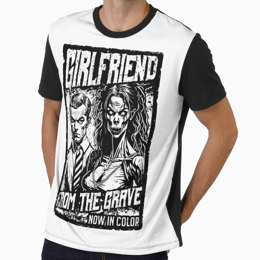Retro Horror Movie Poster Funny Zombie Girlfriend Halloween by GrandeDuc