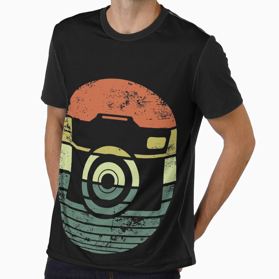 Photographer Retro Vintage Sunset Photography Camera by TobyLewis1592 Unisex , , , Long Sleeve Tee