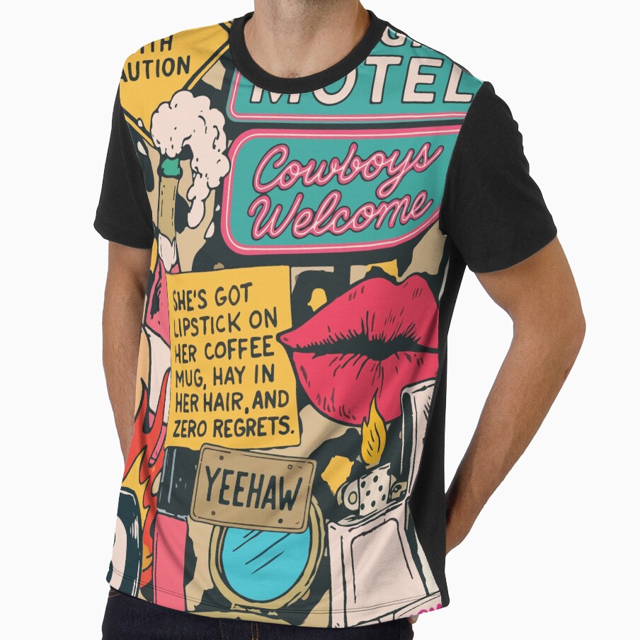 Retro Cowgirl by BrownHorse90s Unisex , , , Long Sleeve Tee