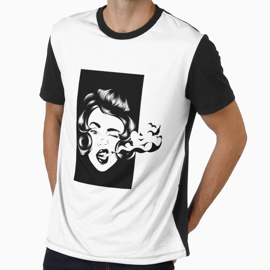 Lady smoke by Peerless-Prime Unisex , , , Long Sleeve Tee