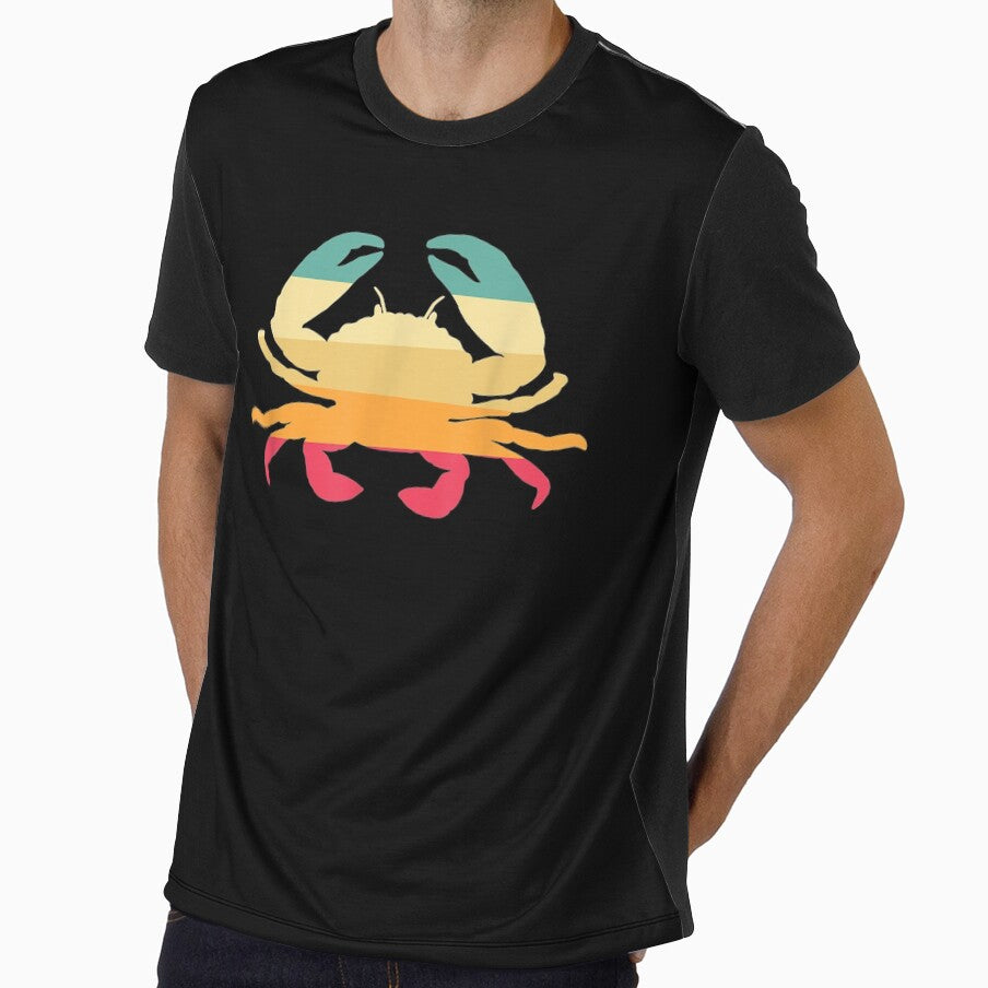 Crab Retro Vintage by shirleyfinley Unisex , , , Long Sleeve Tee