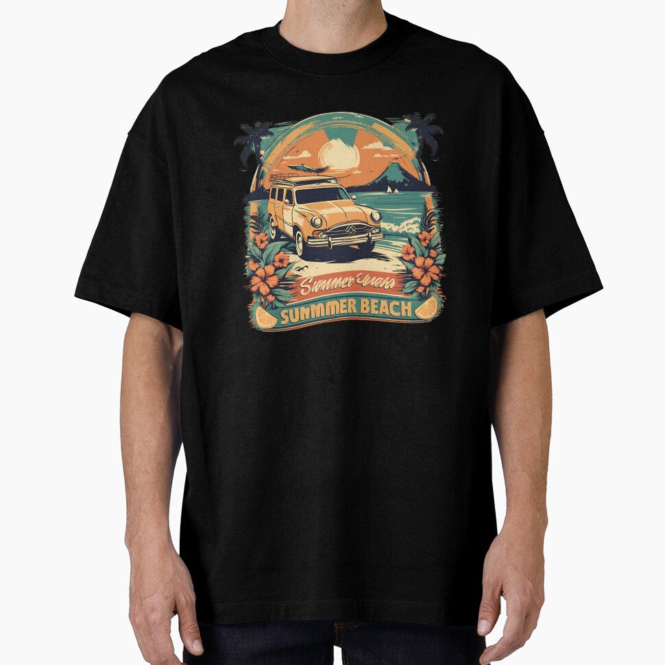 Summer Beach Retro Vintage Design by LarkaArt