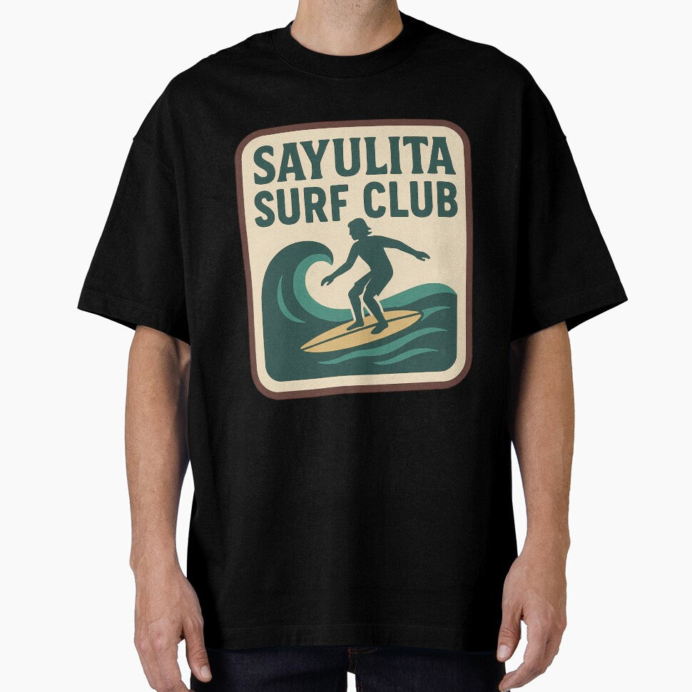 Sayulita Surf Club Retro Style Coastal Wave by k3rstman1