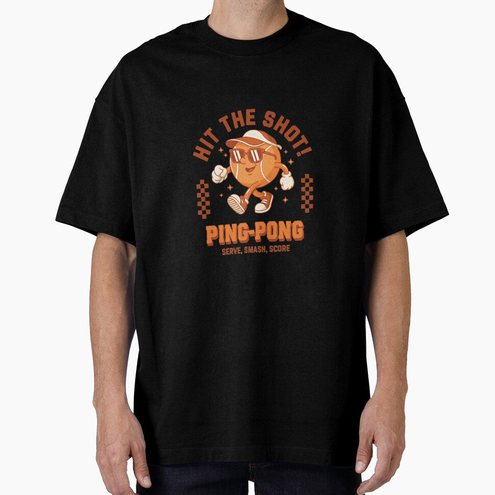 Hit The Shot Ping-Pong Retro Cartoon Mascot by HoopeStylee