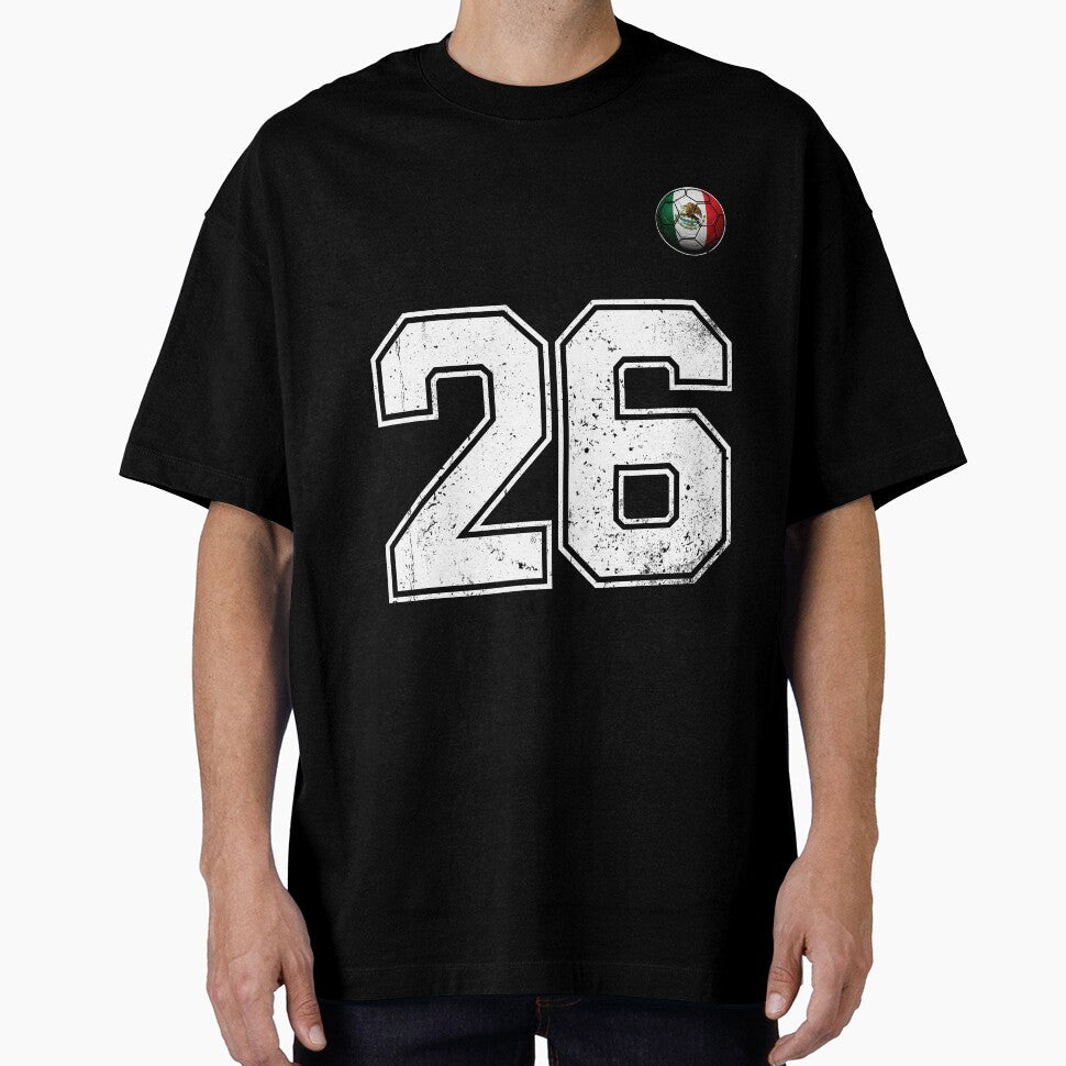 Number 26 Mexico Flag Football Fan by BernoNickel