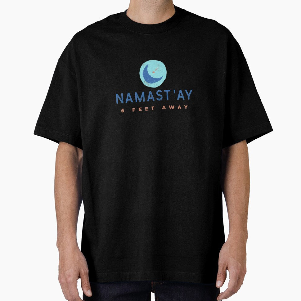 Namast'ay 6 Feet Away by RiseandShineTee Unisex , , , Long Sleeve Tee